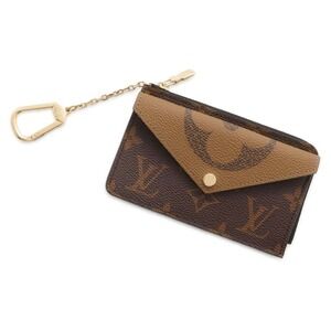 Louis Vuitton Monogram Wallet Case Porte Carte Recto Verso Round Zipper
